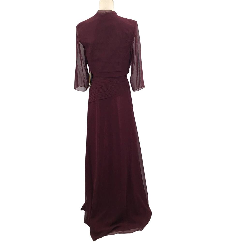 Aspeed Strapless Burgundy Evening Gown - Picture 3 of 11